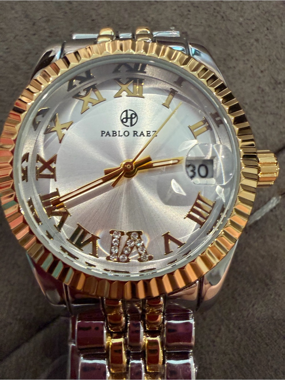 Pablo Raez Two-Tone Gold & Silver Women's Bracelet Watch
